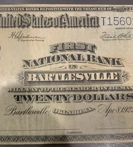 1902 $20 National BARTLESVILLE, OK Charter #6258 PMG VF 25 Oklahoma 949277-1 - Picture 1 of 4