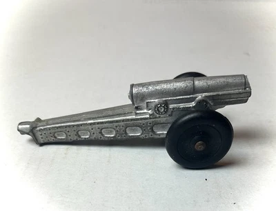 Vintage Barclay Toy Soldier Silver BC4 Long Range Artillery Cannon - Image 1 of 4