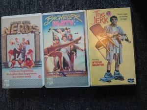 3 Classic 80s Comedy's VHS Pal The Jerk , Bachelor Party, Revenge Of The Nerds - Picture 1 of 5