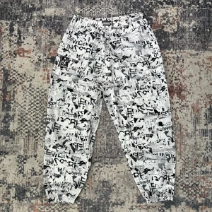 Gymshark Lifting Oversized Fit Printed Woven Pants White Size: L - Bild 1 von 5