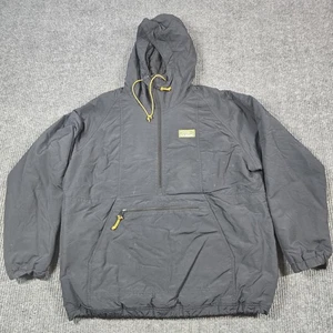 L.L.Bean Jacket Womens XL Black Hooded Anorak Pullover PrimaLoft Insulated Nylon - Picture 1 of 13