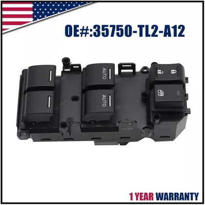 For Acura TSX 2009 2010 2011 2012 2013 2014 NEW Master Power Window Door Switch - Imagem 1 de 4
