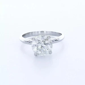 Platin Solitär Verlobungsring klassisch 3,01 ct rund Lab-gezüchtet Diamant F SI2 - Bild 1 von 5