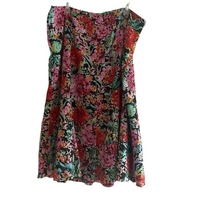 Falda Floral Judith Hart Vintage Talla 18W Mujer’s Coloridas Flores Midi Foto 1 de 4