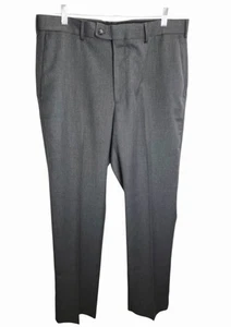 Perry Ellis Portfolio Men's Gray Dress Pants Flat Front Classic Fit - Picture 1 of 9