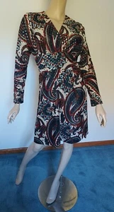Vintage 80s/90s Dress Sparkle Paisley Cocktail Party/Dressy Wedding/Holiday - Picture 1 of 7