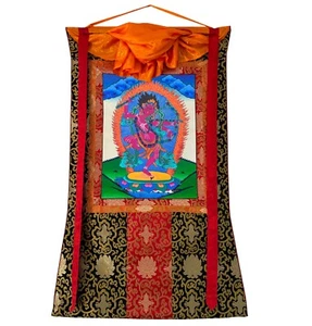 Pintura Kurukulla Thangka de buena calidad, arte de pared tibetano hecho a mano para decoración - Imagen 1 de 8