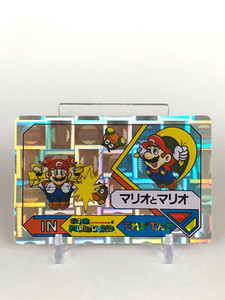 Mario & Mario Super Mario World Card Holo Foil BANPRESTO Nintendo Japanese