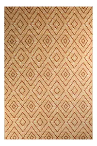 Diamond Geometric - 2'x4', Beige, Moroccan Transitional Area Rug - 517 - Picture 1 of 10