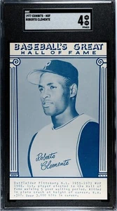 1977 Salón de la fama Exposiciones (azul) Roberto Clemente Piratas de Pittsburgh - SGC 4 en muy buen estado/ex - Imagen 1 de 2