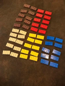 Lego 2x4 plate x10 you choose color reddish brown/gray/blue/black/tan/white/red - Picture 1 of 1