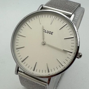 Nice Cluse Quartz Watch Men 30m Silver Japan Movt Mesh Band Analog New Battery - Picture 1 of 6