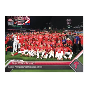 Philadelphia Phillies Clinch postemporada atraque MLB Topps ahora #919 - Imagen 1 de 2