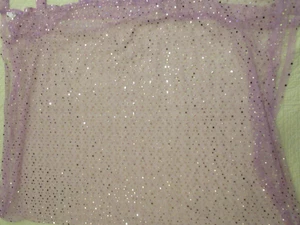 Sheer Light Purple Curtain with Sequins (1-Panel) (Tab-Top) (50" x 84") - Picture 1 of 4