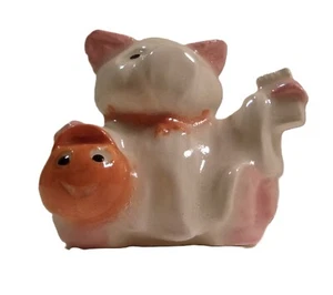 +++SCHWEIN M*187 --19.2925 Keramik - KALENDER / OKTOBER GESPENST SCHWEIN FIGUR - Bild 1 von 6