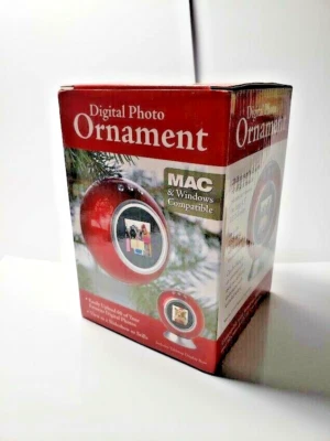 Red Digital Photo Ornament For Tree or Desktop - Image 1 of 4