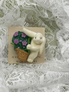 Vintage Easter Bunny Bouquet Brooch / Pin - Picture 1 of 7