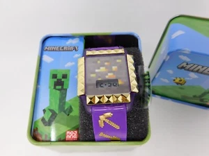 Accutime Minecraft Kids Watch Digital Microsoft Min4012AZ Purple Gold Gaming NIB - Picture 1 of 4