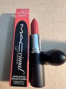 MAC Macximal Sleek Satin Lipstick 826 BRICK-O-LA 0.12 oz Full Size NIB Free Sh - Picture 1 of 2