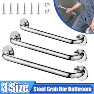 16" Bathroom Shower Grab Bar Handle Safety Hand Rail Support Bar Stainless Steel - Picture 1 of 15