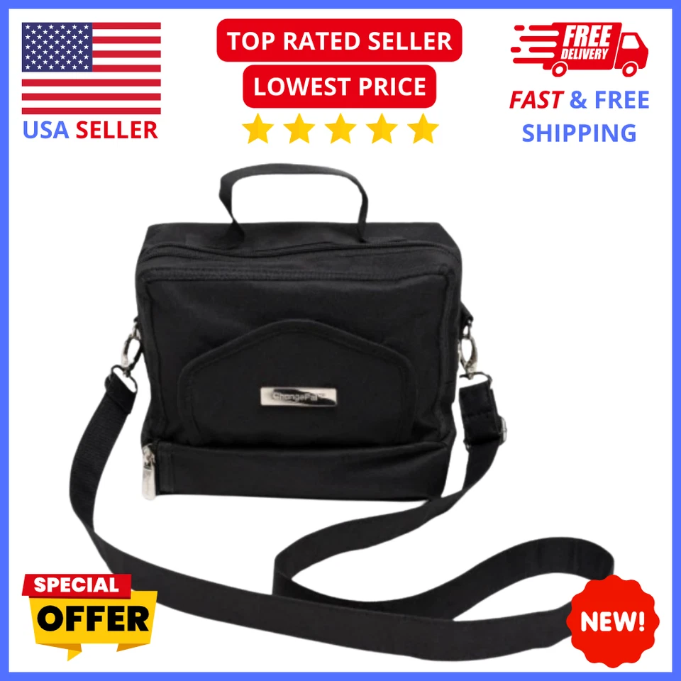 Black Diaper Bag Backpack – Large Baby Travel Organizer with USB & Wipes Pocket - Image 1 of 4