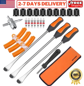 Kit de herramientas de hierro con palanca de cuchara de neumáticos de acero herramientas profesionales para cambiar neumáticos de motocicleta - Imagen 1 de 12