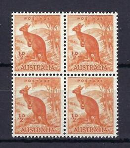 Australia 1949 Sc# 223a Kangaroo block 4 MNH