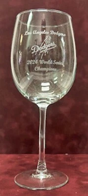 Los Angeles Dodgers 2024 World Series 19 oz wine glass goblet - Image 1 of 2