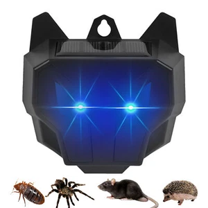 Solar Wild Animal Repeller Predator Guard LED Deterrent Night Light For Deer Owl - Picture 1 of 12