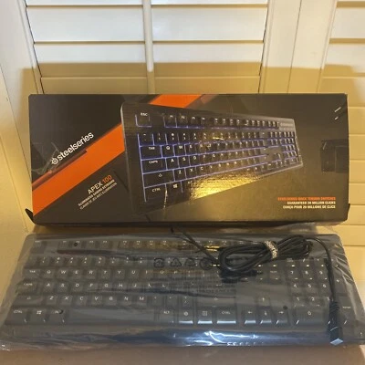 Gaming Keyboard SteelSeries Apex 100 Blue LED Backlit Open Box Keyboard Sealed - Image 1 of 3