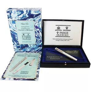 Plumas estilográficas Parker Duofold Classic 1999 de colección edición limitada Sterling - Imagen 1 de 13