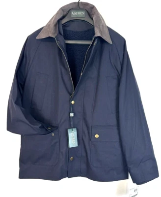 LAUREN Ralph Lauren Big Boy's 12R Navy 3-in-1 Barn Jacket w/Sherpa Vest $225 - Image 1 of 4