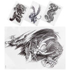 Autocollants tatouage dragon : 4 feuilles de dessins détaillés