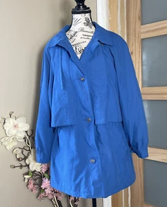 BRAETAN Women's Lightweight Jacket Blue Button Up Adjustable Waist Medium - Picture 1 of 7