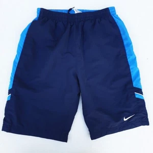 Nike Vintage boys Sports Training gym Running Swim Shorts navy blue Size L - Imagen 1 de 7