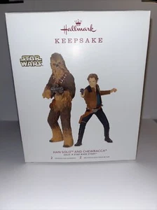 2018 Hallmark Andenken Ornament HAN SOLO UND CHEWBACCA - STAR WARS Neu in Box - Bild 1 von 7