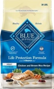 Blue Life Protection Adult Chicken & Brown Rice Dry Dog Food, 30 lb Bag - Picture 1 of 9