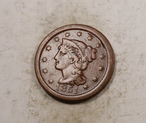 1851 Braided Hair Large Cent * XL713 - Bild 1 von 2