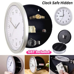 Security Money Cash Compartment Stash Box Clock Safe Hidden Wall Secret Jewelry - Picture 1 of 11
