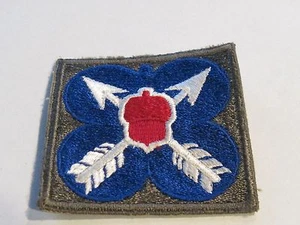 WWII US Army 21st Corps Patch Acorn clover square - Picture 1 of 2