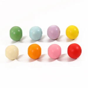 20pcs high quality Wooden Beads Beaded Hair accessories DIY Jewelry Making 16mm - Picture 1 of 10