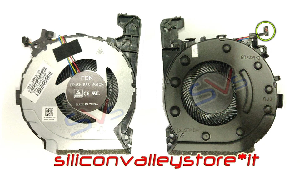 SILICONVALLEYSTORE Ventolina Cpu Fan per Notebook HP 15-CX0017NL | 15-CX0026NL | 15-CX0026NL