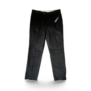 Haspel Corduroy Pants Men's 40X37 Unhemmed Black Cotton Pleated Straight Leg NWT - Picture 1 of 11