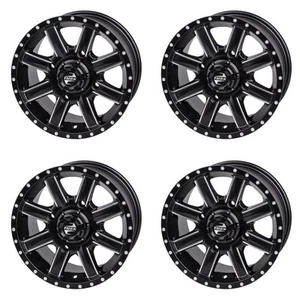 (4 PK)4/137 Tusk Cascade Wheel Machined/Black For TEXTRON STAMPEDE 4 2018-2019 - Picture 1 of 8