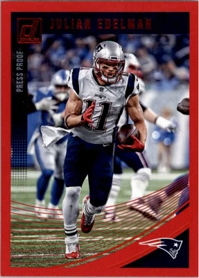 2018 Donruss Press Proof Red #186 Julian Edelman - FB - Image 1 of 2
