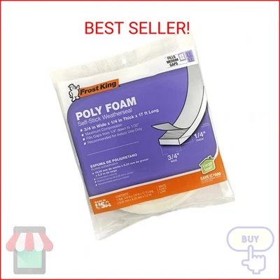 Frost King L342H Polyurethane Foam Tape 1/4-Inch, White - Image 1 of 2