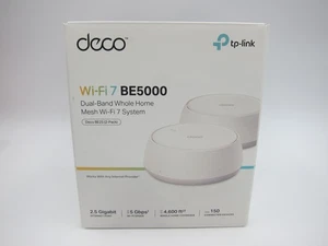 TP-Link BE5000 Dual-Band Whole Home Mesh Wi-Fi 7 System 2 Pack - Afbeelding 1 van 9