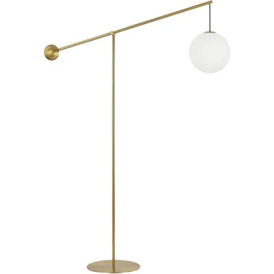 Dainolite Lighting HOL-1061F-AGB Holly Floor Lamp Aged Brass - Image 1 of 3