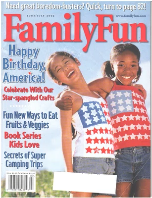FAMILY FUN Magazine June July 2002 Boredom Busters Star Spangled Crafts Camping - Image 1 of 4