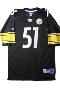 Reebok James Farrior #51 Pittsburgh Steelers NFL Football Trikot Y2K Größe XL +2 - Bild 1 von 7
